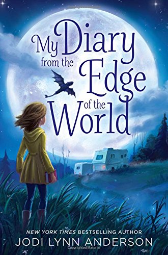 Cover of My Diary from the Edge of the World. Art of a girl and an RV under the moon by Jennifer Bricking.
